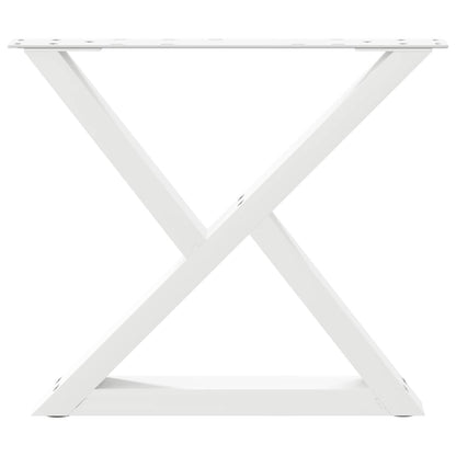 vidaXL Coffee Table Legs 2 pcs White 50x(42-43.3) cm Steel 5