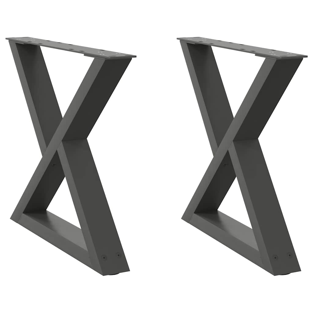 vidaXL Coffee Table Legs 2 pcs Anthracite 50x(42-43,3) cm Steel 3