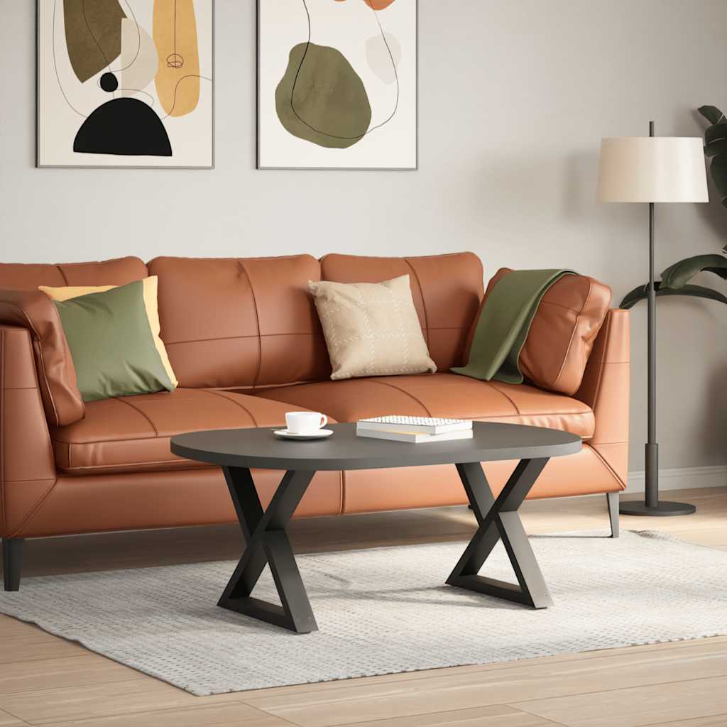 vidaXL Coffee Table Legs 2 pcs Anthracite 50x(42-43,3) cm Steel 1
