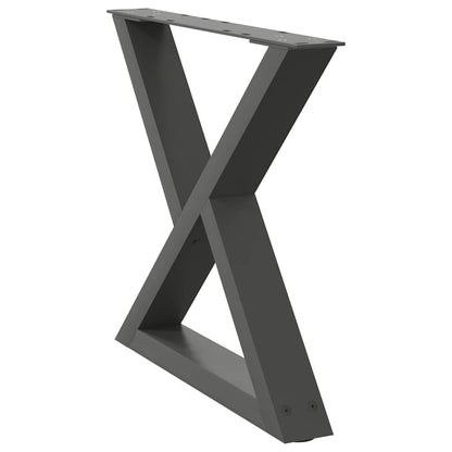 vidaXL Coffee Table Legs 2 pcs Anthracite 50x(42-43,3) cm Steel 4