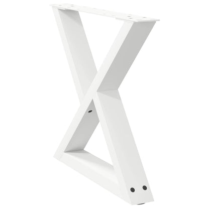 vidaXL Coffee Table Legs 2 pcs White 60x(42-43.3) cm Steel 4