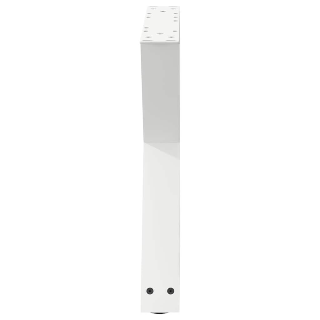 vidaXL Coffee Table Legs 2 pcs White 60x(42-43.3) cm Steel 6