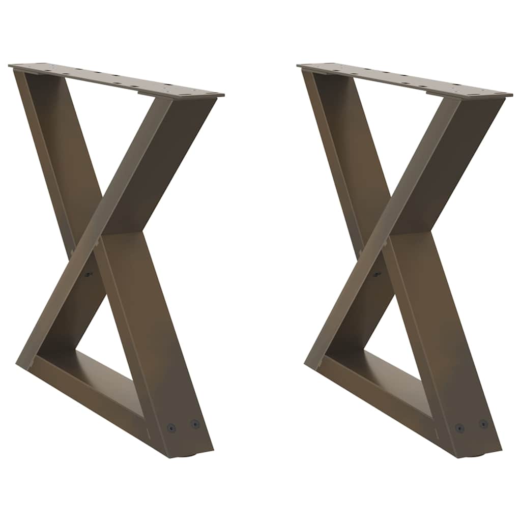 vidaXL Coffee Table Legs 2 pcs Natural Steel 60x(42-43.3) cm Steel 2