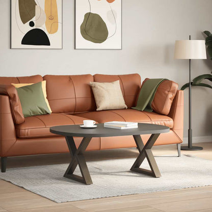 vidaXL Coffee Table Legs 2 pcs Natural Steel 60x(42-43.3) cm Steel 3