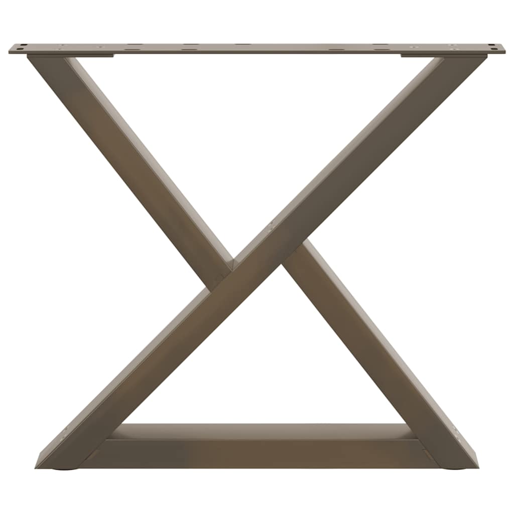 vidaXL Coffee Table Legs 2 pcs Natural Steel 60x(42-43.3) cm Steel 5