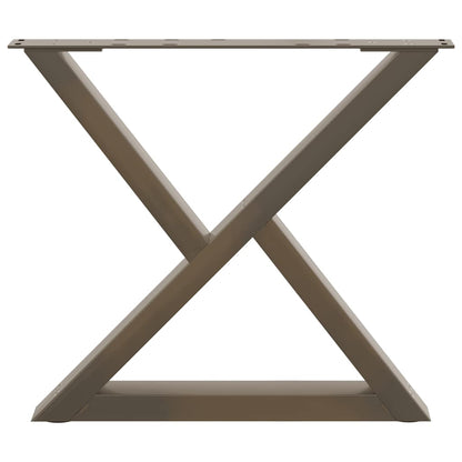 vidaXL Coffee Table Legs 2 pcs Natural Steel 60x(42-43.3) cm Steel 5