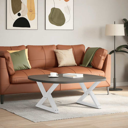 vidaXL Coffee Table Legs 2 pcs White 70x(42-43.3) cm Steel 3