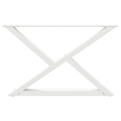 vidaXL Coffee Table Legs 2 pcs White 70x(42-43.3) cm Steel 5