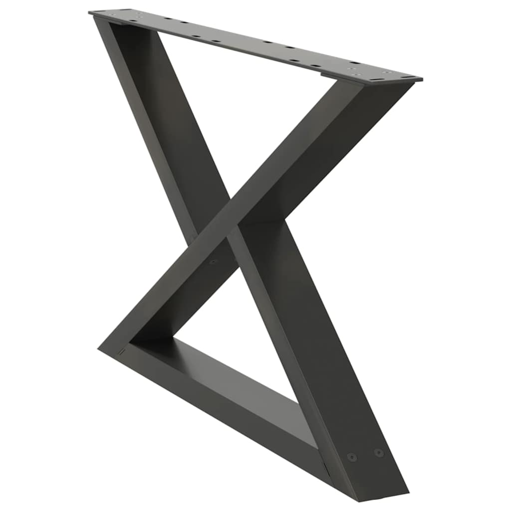 vidaXL Coffee Table Legs 2 pcs Anthracite 70x(42-43.3) cm Steel 4