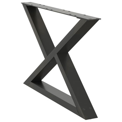 vidaXL Coffee Table Legs 2 pcs Anthracite 70x(42-43.3) cm Steel 4