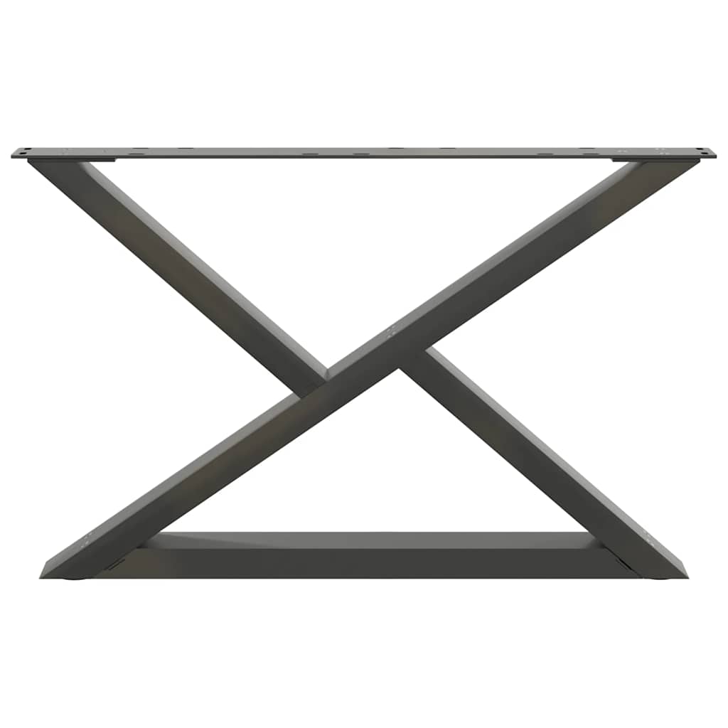 vidaXL Coffee Table Legs 2 pcs Anthracite 70x(42-43.3) cm Steel 5