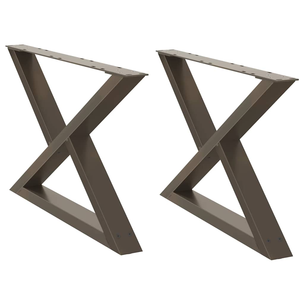 vidaXL Coffee Table Legs 2 pcs Natural Steel 70x(42-43.3) cm Steel 2