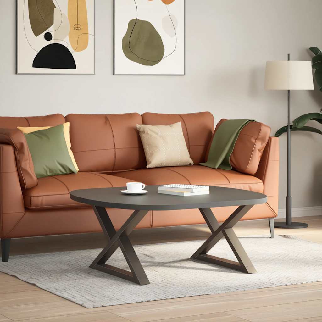 vidaXL Coffee Table Legs 2 pcs Natural Steel 70x(42-43.3) cm Steel 3