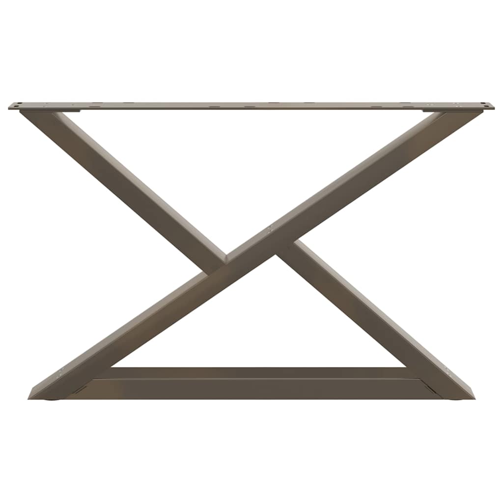 vidaXL Coffee Table Legs 2 pcs Natural Steel 70x(42-43.3) cm Steel 5