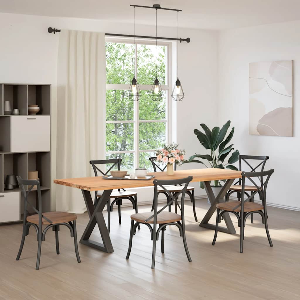vidaXL Coffee Table Legs 2 pcs 30x(30-31.3) Steel Anthracite