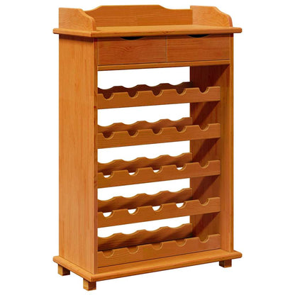 vidaXL Wine Rack Brown 58 x 28 x 90 cm Solid Pine Wood 2