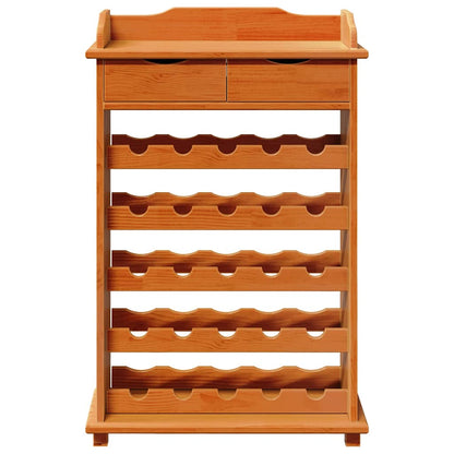 vidaXL Wine Rack Brown 58 x 28 x 90 cm Solid Pine Wood 6