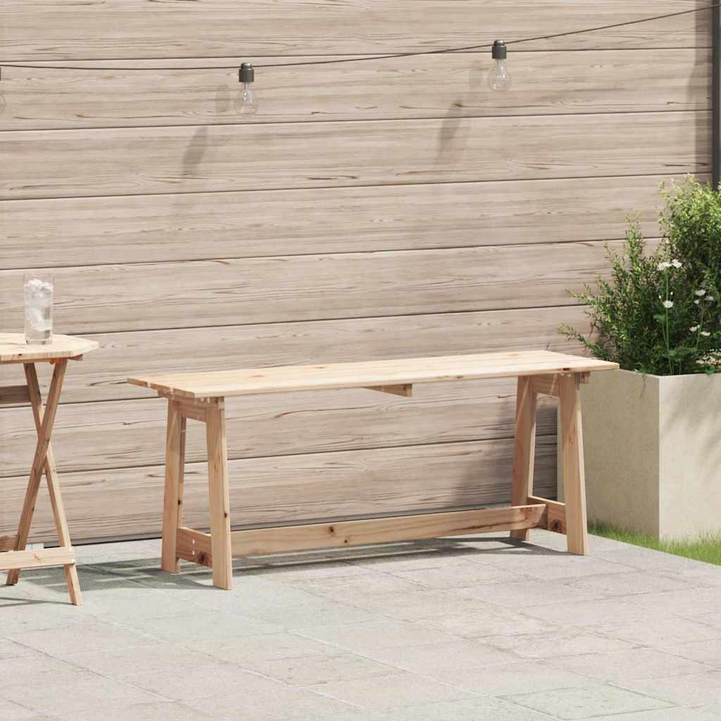 vidaXL Outdoor Bench Natural 119 x 37 x 47 cm Solid Pine Wood 1