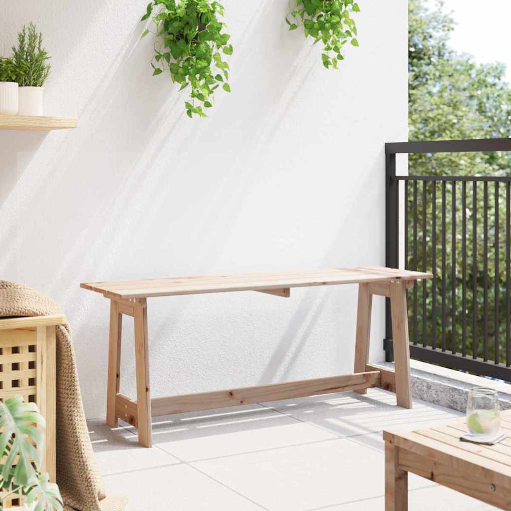 vidaXL Outdoor Bench Natural 119 x 37 x 47 cm Solid Pine Wood 3
