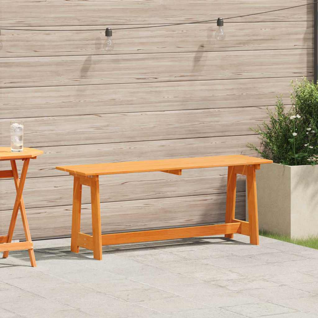 vidaXL Outdoor Bench Brown 119 x 37 x 47 cm Solid Pine Wood 1