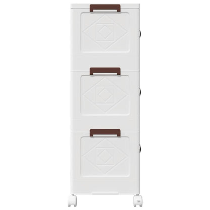 vidaXL Stackable Storage Box with Wheels 3-Tier 28 L 48.5x29.5x86 cm 6