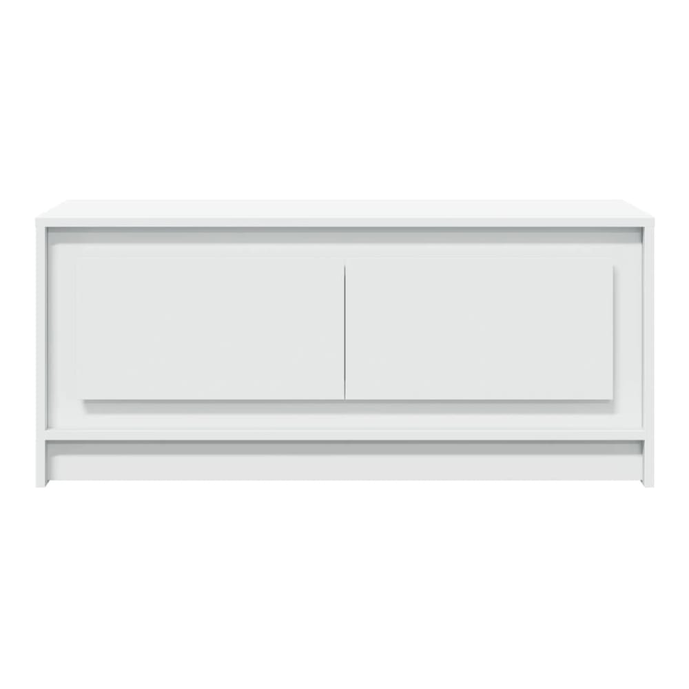 Coffee Table with LED Lights Engineered Wood White
