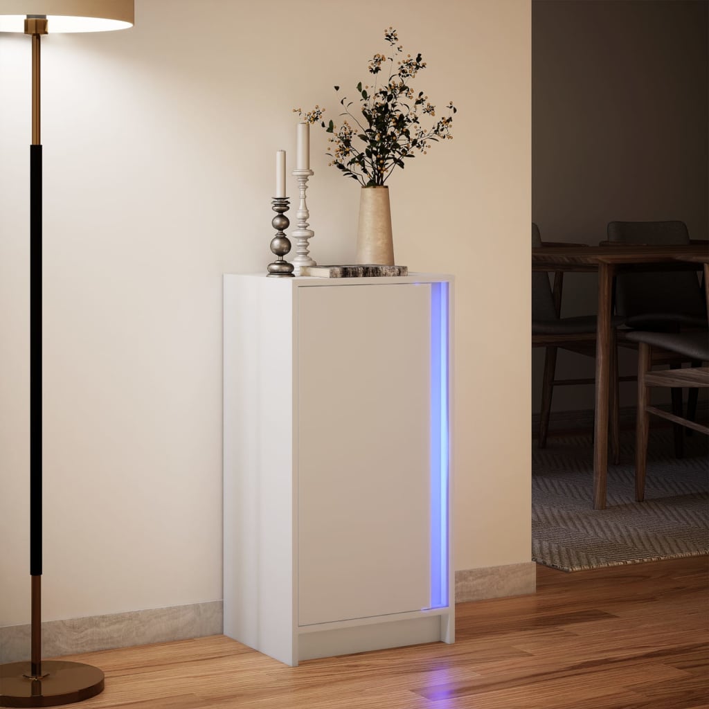 vidaXL Sideboard with LED White 42.5x34x85 cm Engineered Wood 5