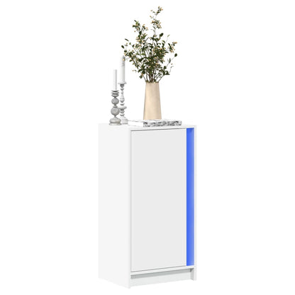 vidaXL Sideboard with LED White 42.5x34x85 cm Engineered Wood 1