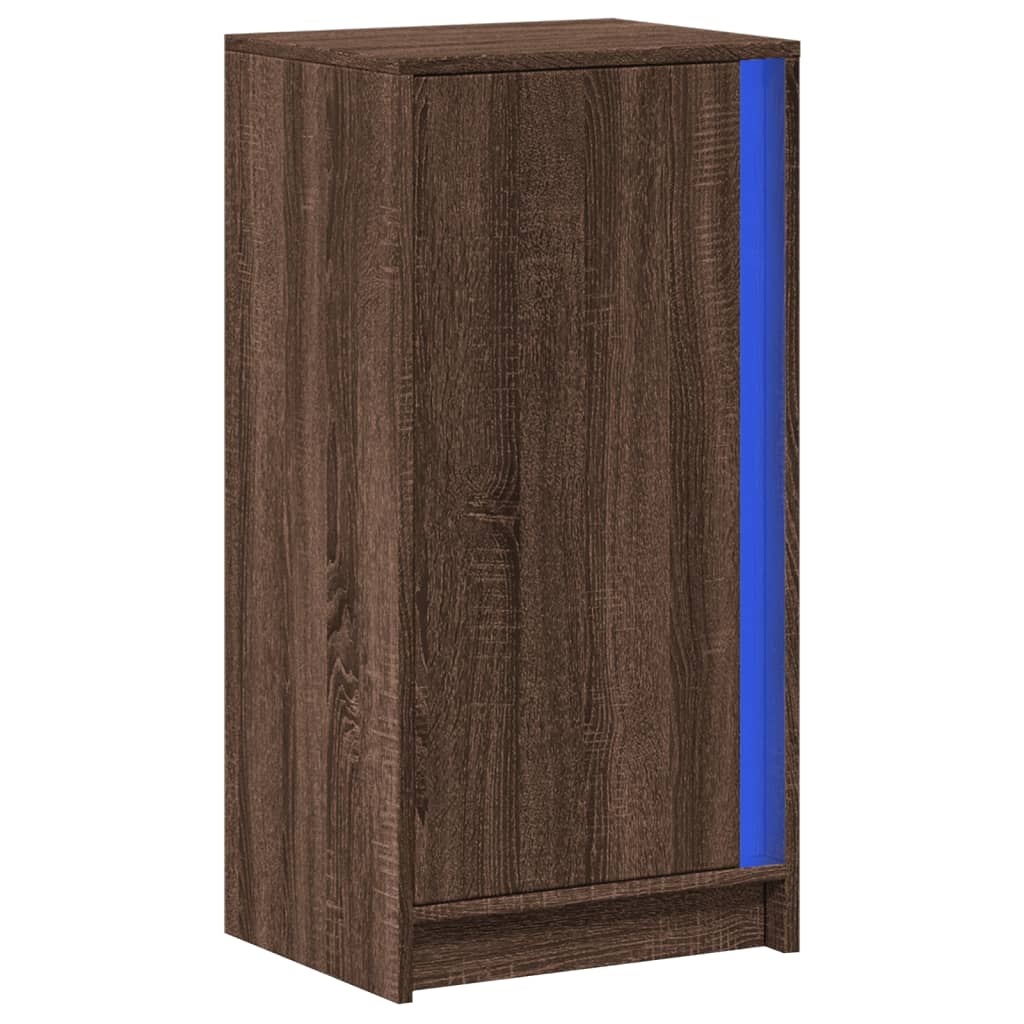 vidaXL Sideboard with LED Brown Oak 42.5x34x85 cm Engineered Wood 3