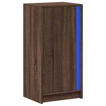 vidaXL Sideboard with LED Brown Oak 42.5x34x85 cm Engineered Wood 3