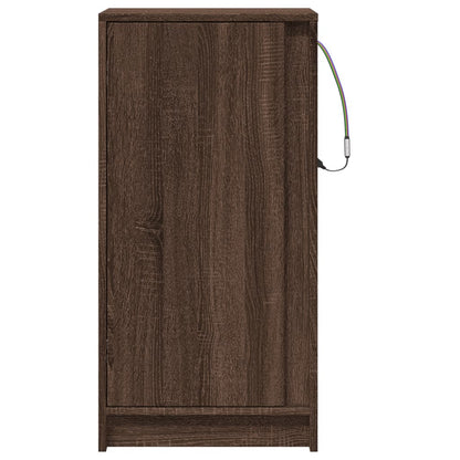 vidaXL Sideboard with LED Brown Oak 42.5x34x85 cm Engineered Wood 6