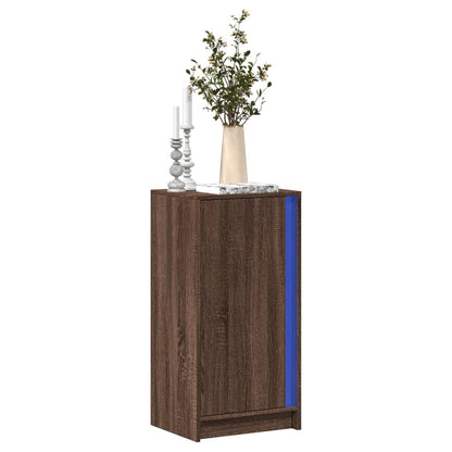 vidaXL Sideboard with LED Brown Oak 42.5x34x85 cm Engineered Wood 1