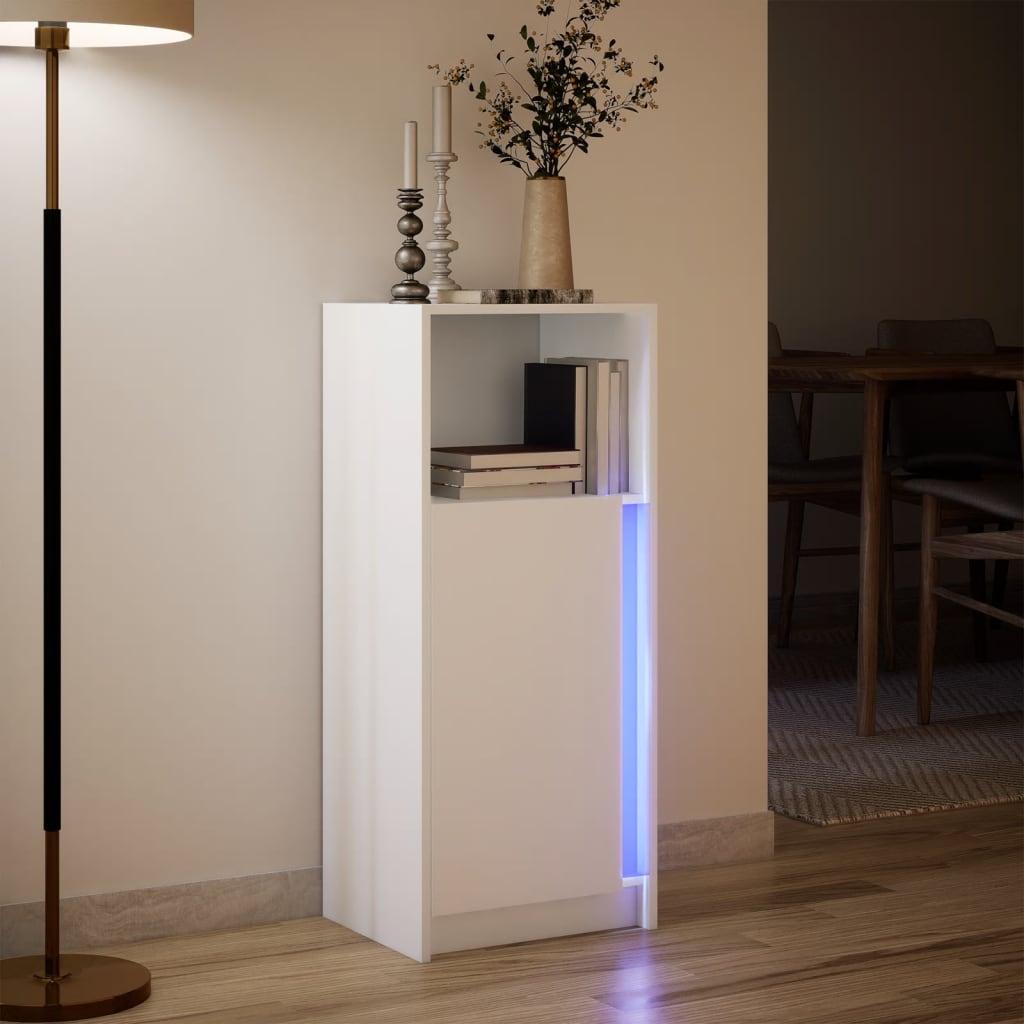 vidaXL Sideboard with LED White 42.5x34x100 cm Engineered Wood 5