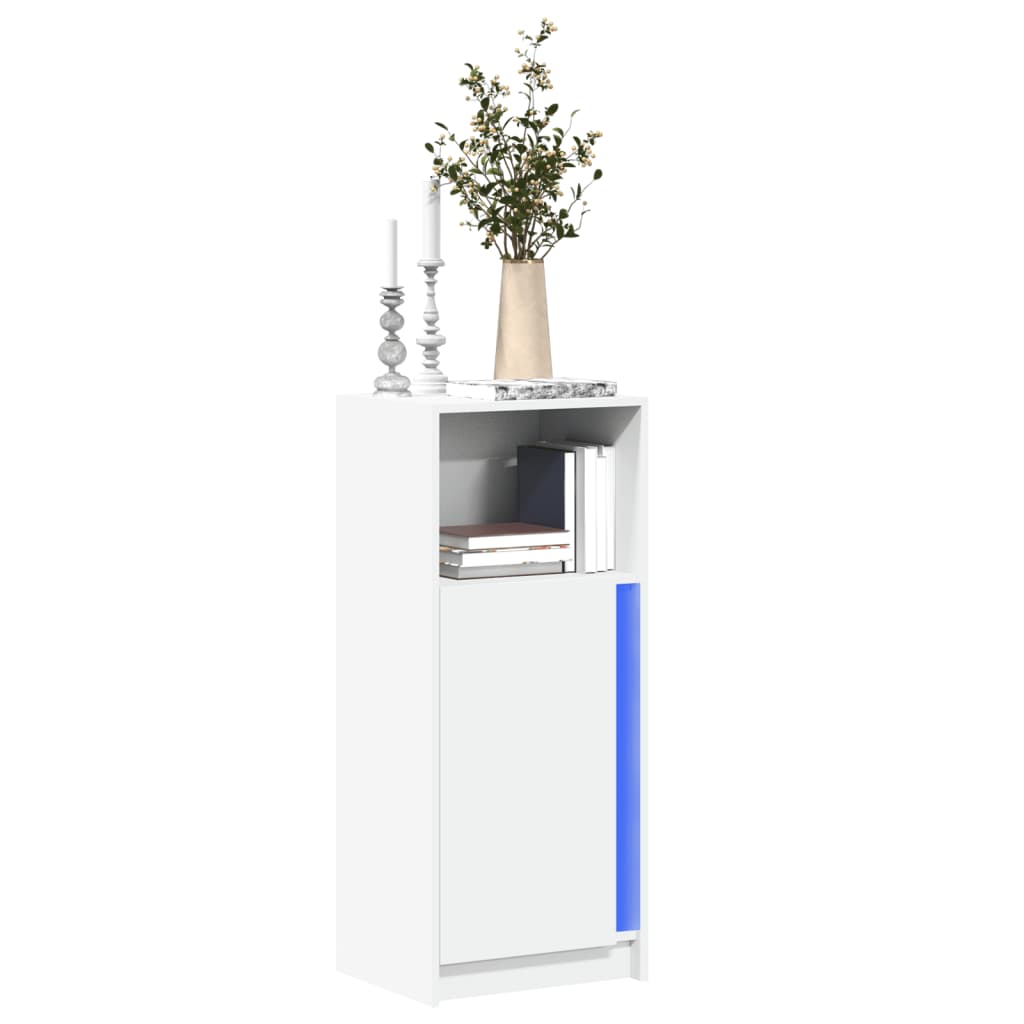 vidaXL Sideboard with LED White 42.5x34x100 cm Engineered Wood 1