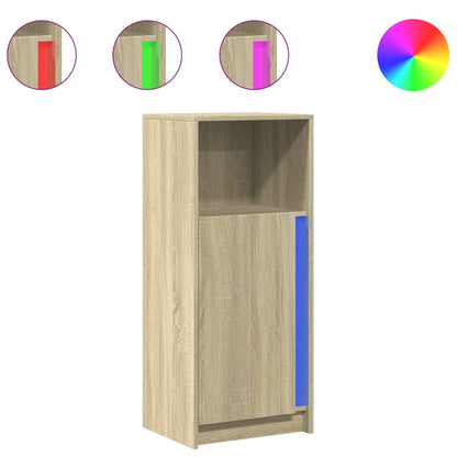 vidaXL Sideboard with LED Sonoma Oak 42.5x34x100 cm Engineered Wood 2