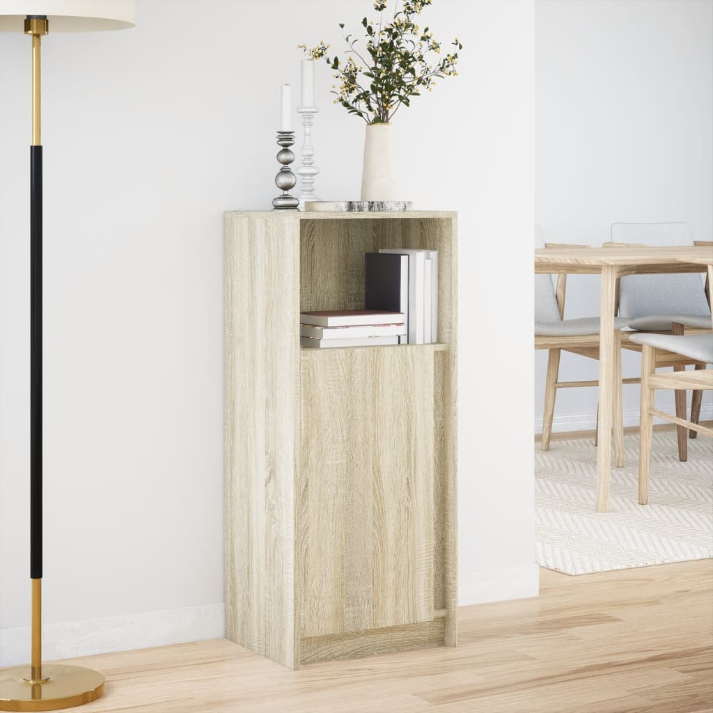 vidaXL Sideboard with LED Sonoma Oak 42.5x34x100 cm Engineered Wood 4