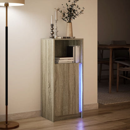vidaXL Sideboard with LED Sonoma Oak 42.5x34x100 cm Engineered Wood 5