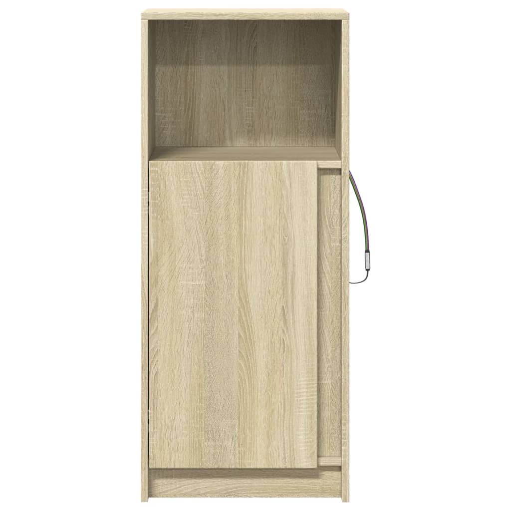 vidaXL Sideboard with LED Sonoma Oak 42.5x34x100 cm Engineered Wood 6