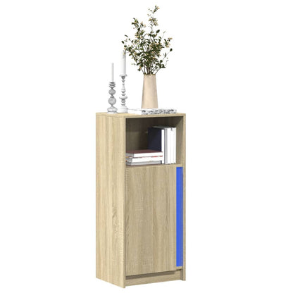 vidaXL Sideboard with LED Sonoma Oak 42.5x34x100 cm Engineered Wood 1