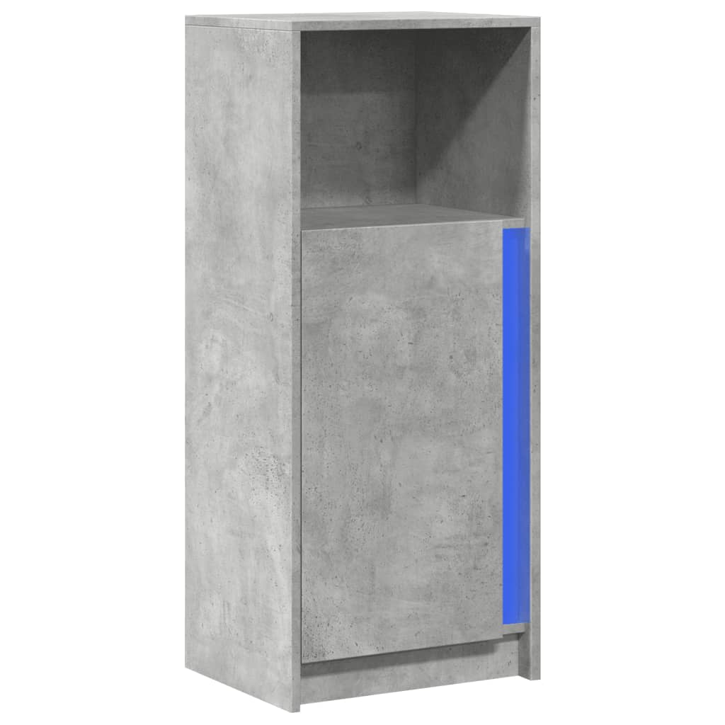 vidaXL Sideboard with LED Concrete Grey 42.5x34x100 cm Engineered Wood 3