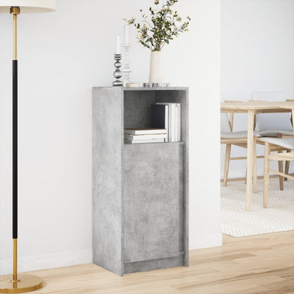 vidaXL Sideboard with LED Concrete Grey 42.5x34x100 cm Engineered Wood 4