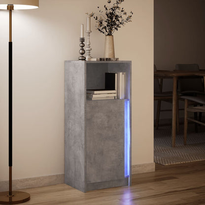 vidaXL Sideboard with LED Concrete Grey 42.5x34x100 cm Engineered Wood 5
