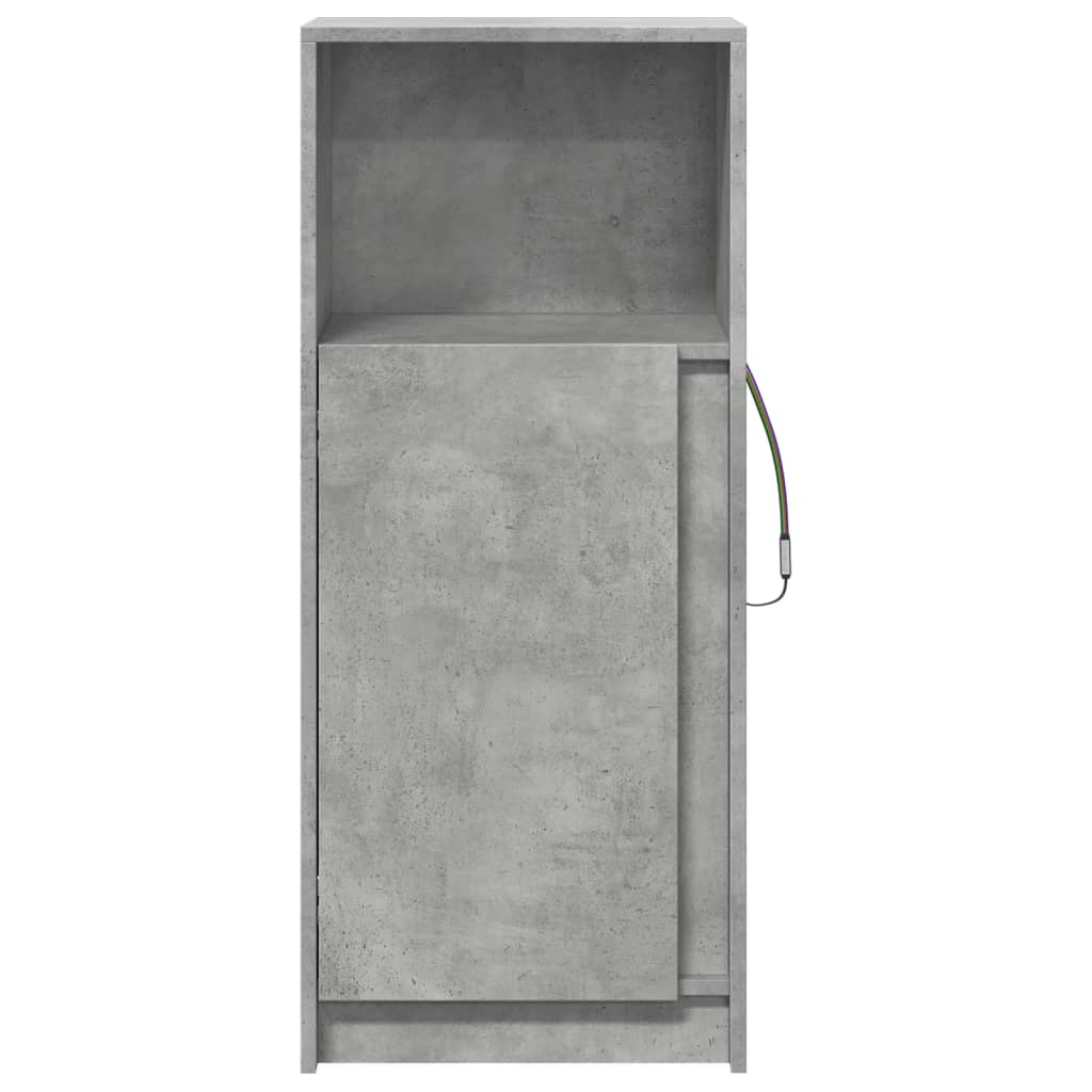 vidaXL Sideboard with LED Concrete Grey 42.5x34x100 cm Engineered Wood 6