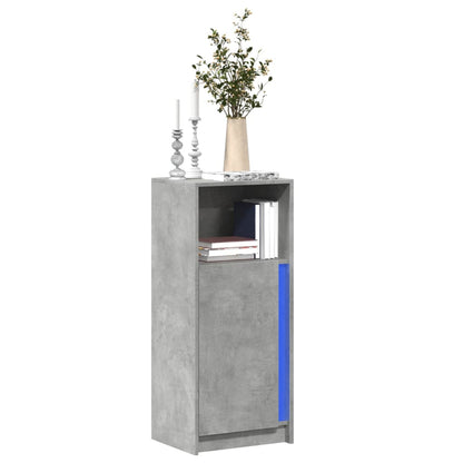 vidaXL Sideboard with LED Concrete Grey 42.5x34x100 cm Engineered Wood 1