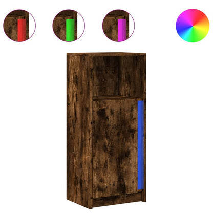 Sideboard with LED 42,5x34x100 cm Engineered Wood Smoked oak 42.5 cm