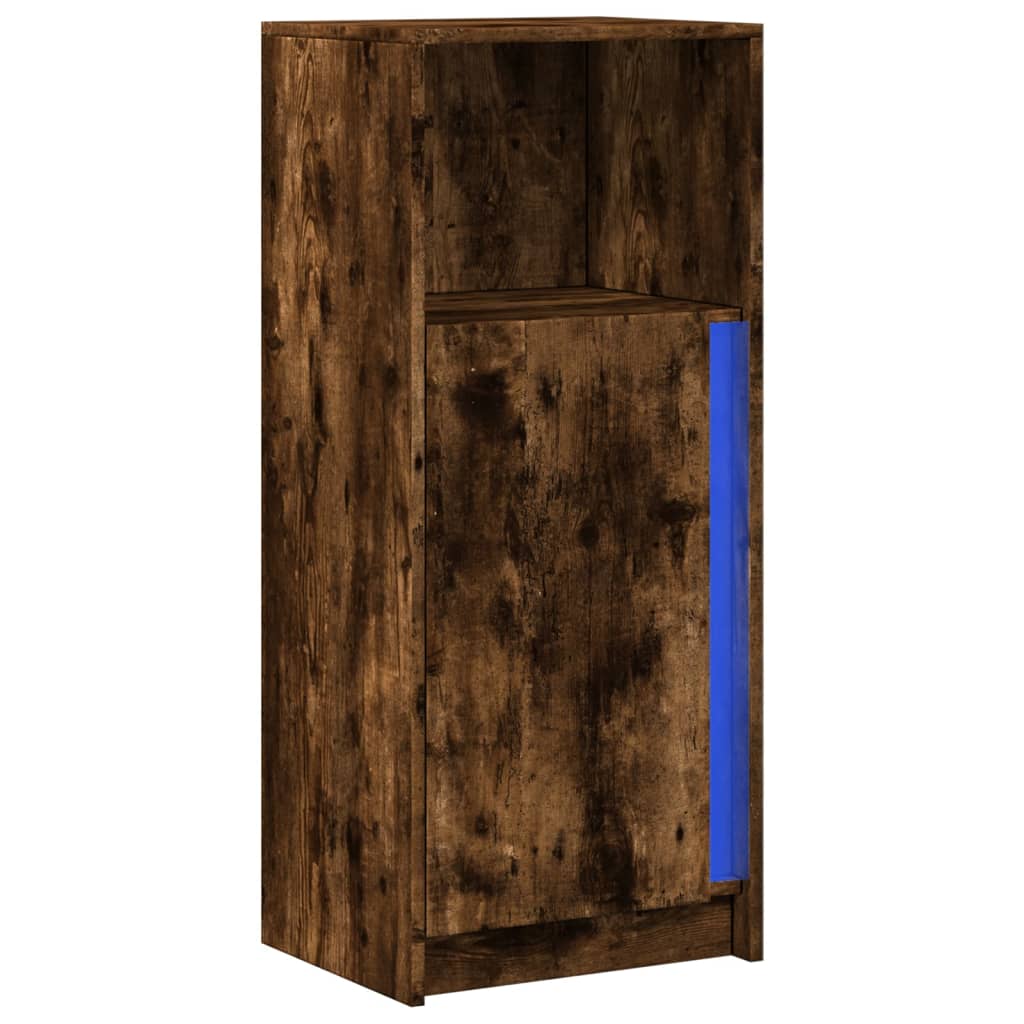 Sideboard with LED 42,5x34x100 cm Engineered Wood Smoked oak 42.5 cm