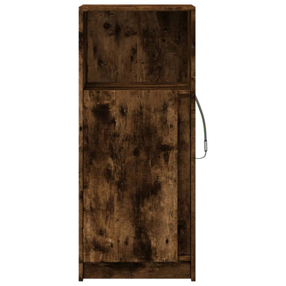 vidaXL Sideboard with LED Smoked Oak 42.5x34x100 cm Engineered Wood 6