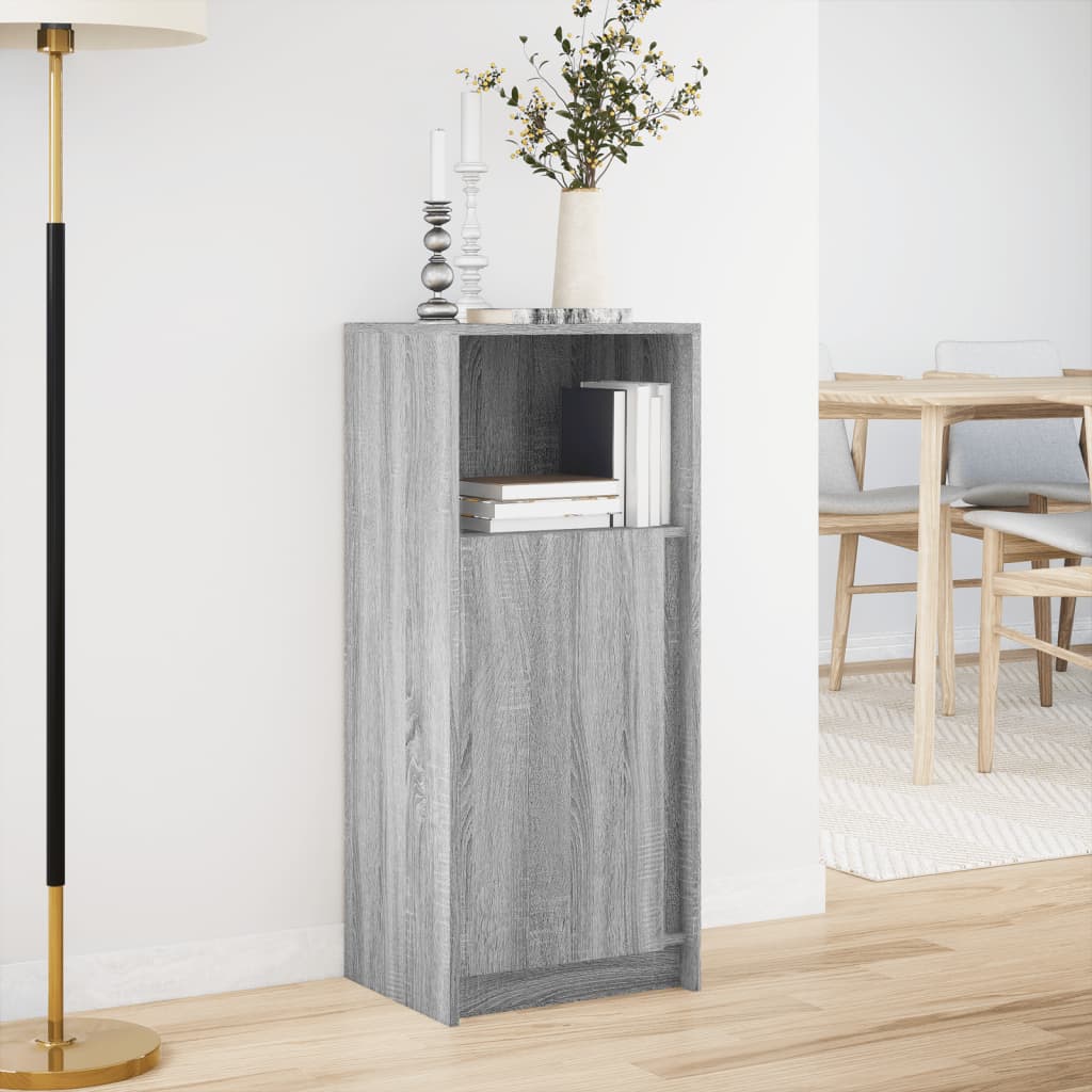 vidaXL Sideboard with LED Grey Sonoma 42.5x34x100 cm Engineered Wood 4