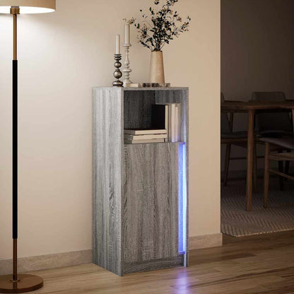 vidaXL Sideboard with LED Grey Sonoma 42.5x34x100 cm Engineered Wood 5