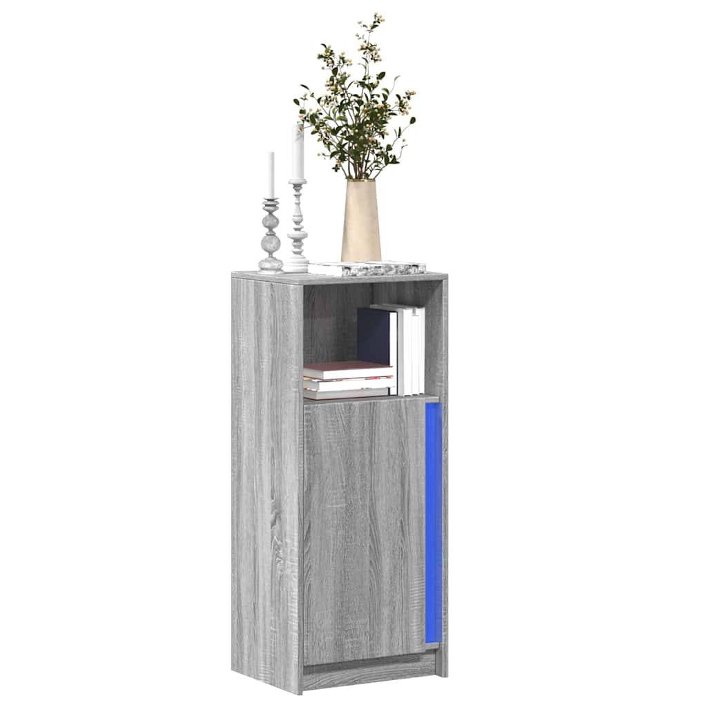 vidaXL Sideboard with LED Grey Sonoma 42.5x34x100 cm Engineered Wood 1